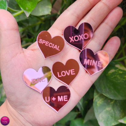 PINK HEART CUTOUTS | ACRYLIC EMBELLISHMENTS