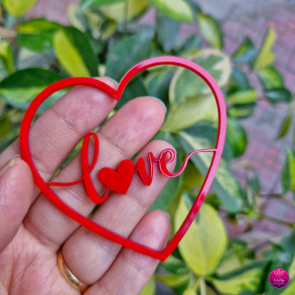 RED HEART CUTOUT | ACRYLIC EMBELLISHMENT