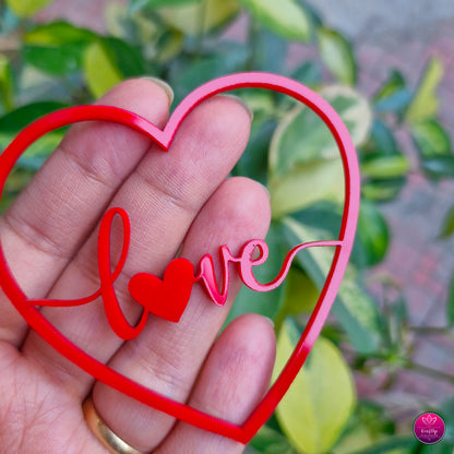 RED HEART CUTOUT | ACRYLIC EMBELLISHMENT