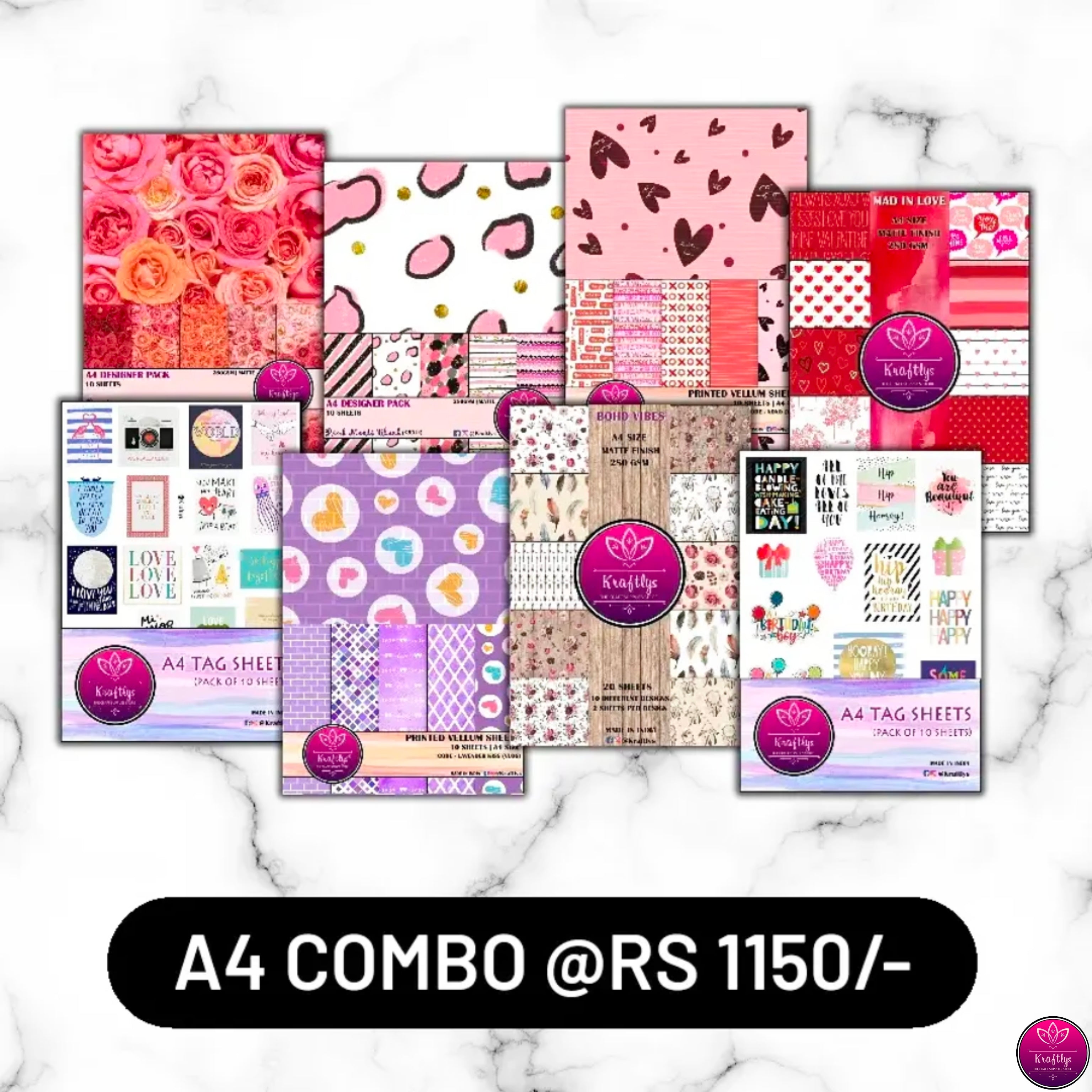 A4 ASSORTED COMBO | PRINTED PAPERPACKS BUNDLE