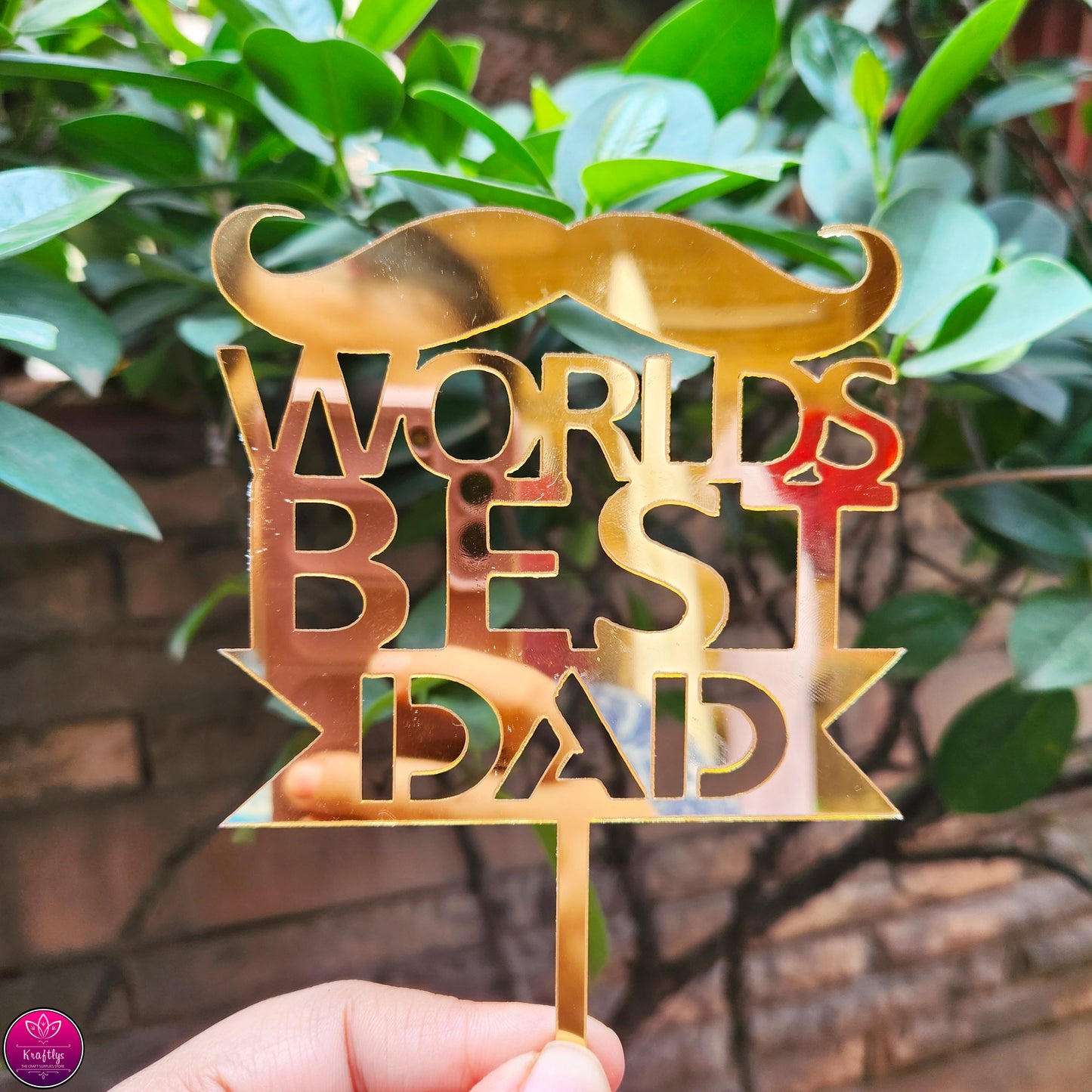 WORLDS BEST DAD | CAKE TOPPER