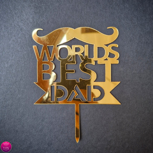 WORLDS BEST DAD | CAKE TOPPER