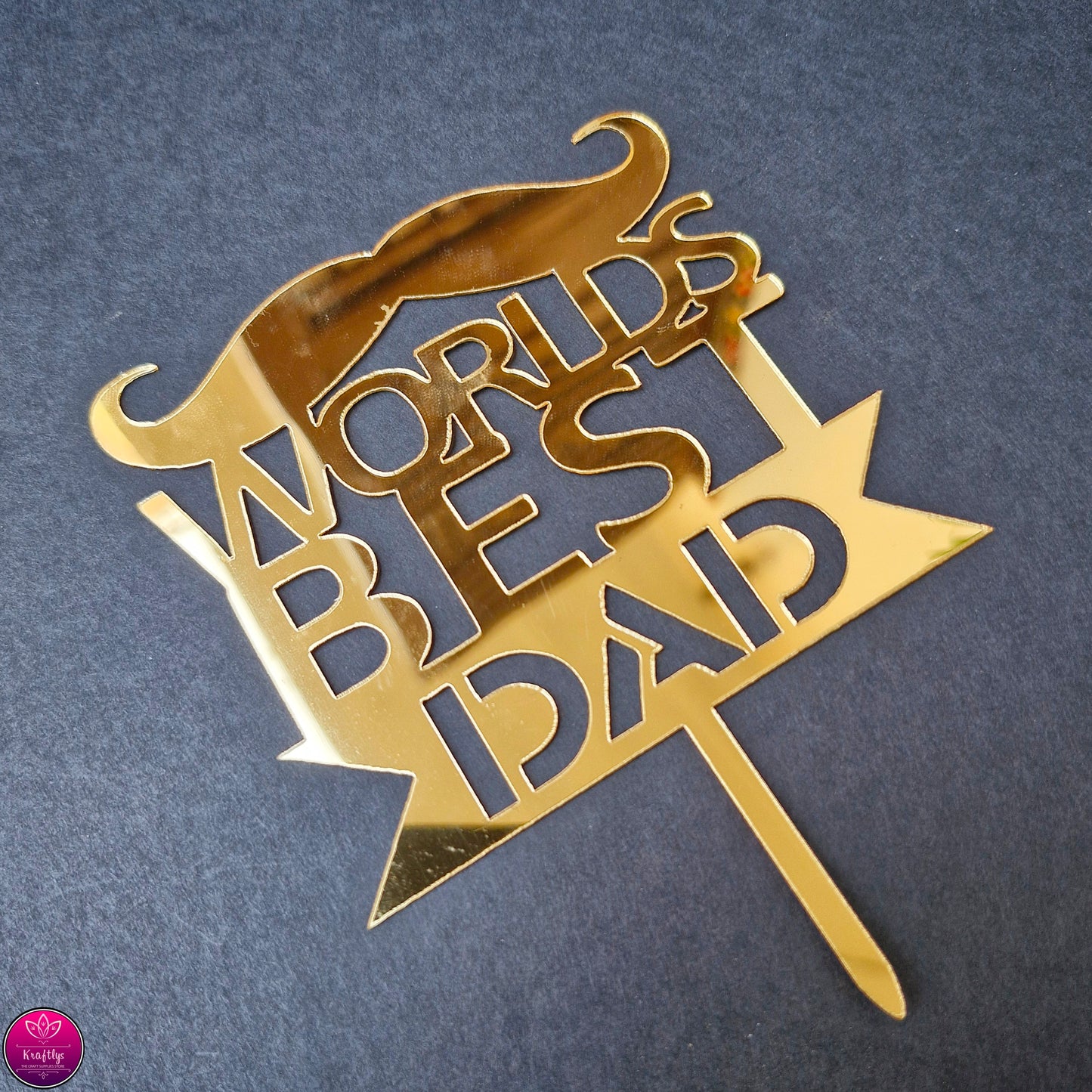 WORLDS BEST DAD | CAKE TOPPER