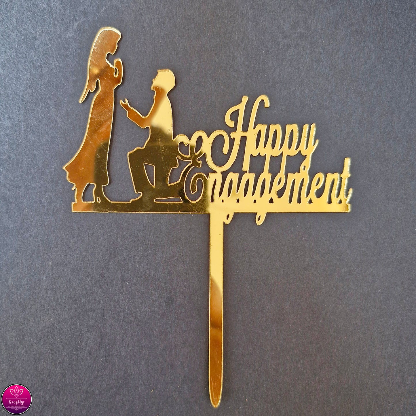 HAPPY ENGAGEMENT | CAKE TOPPER