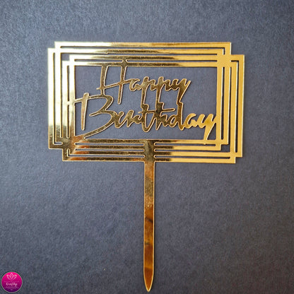 HAPPY BIRTHDAY | CAKE TOPPER #4