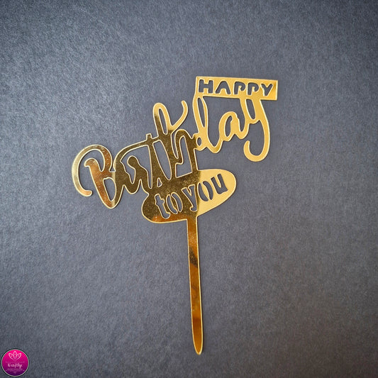 HAPPY BIRTHDAY | CAKE TOPPER #2