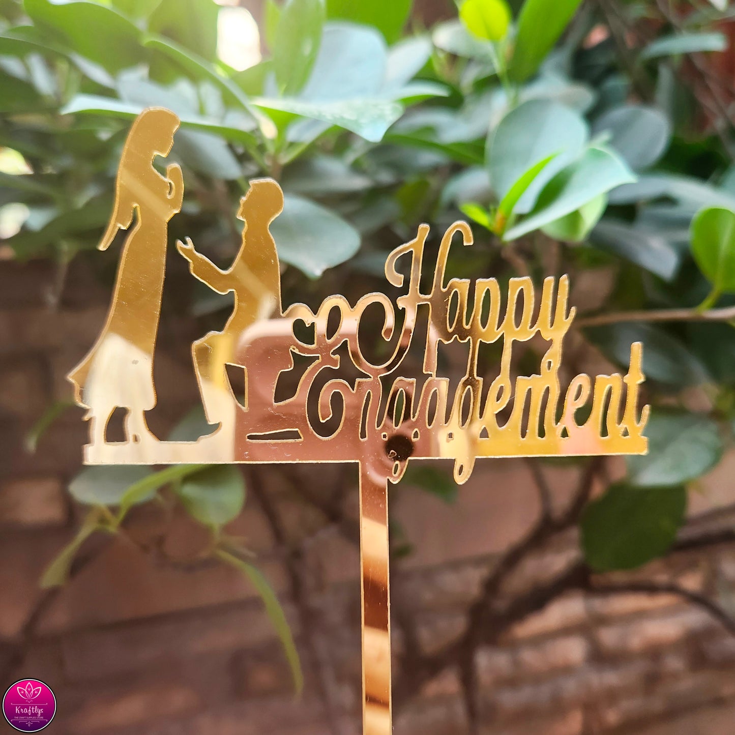 HAPPY ENGAGEMENT | CAKE TOPPER