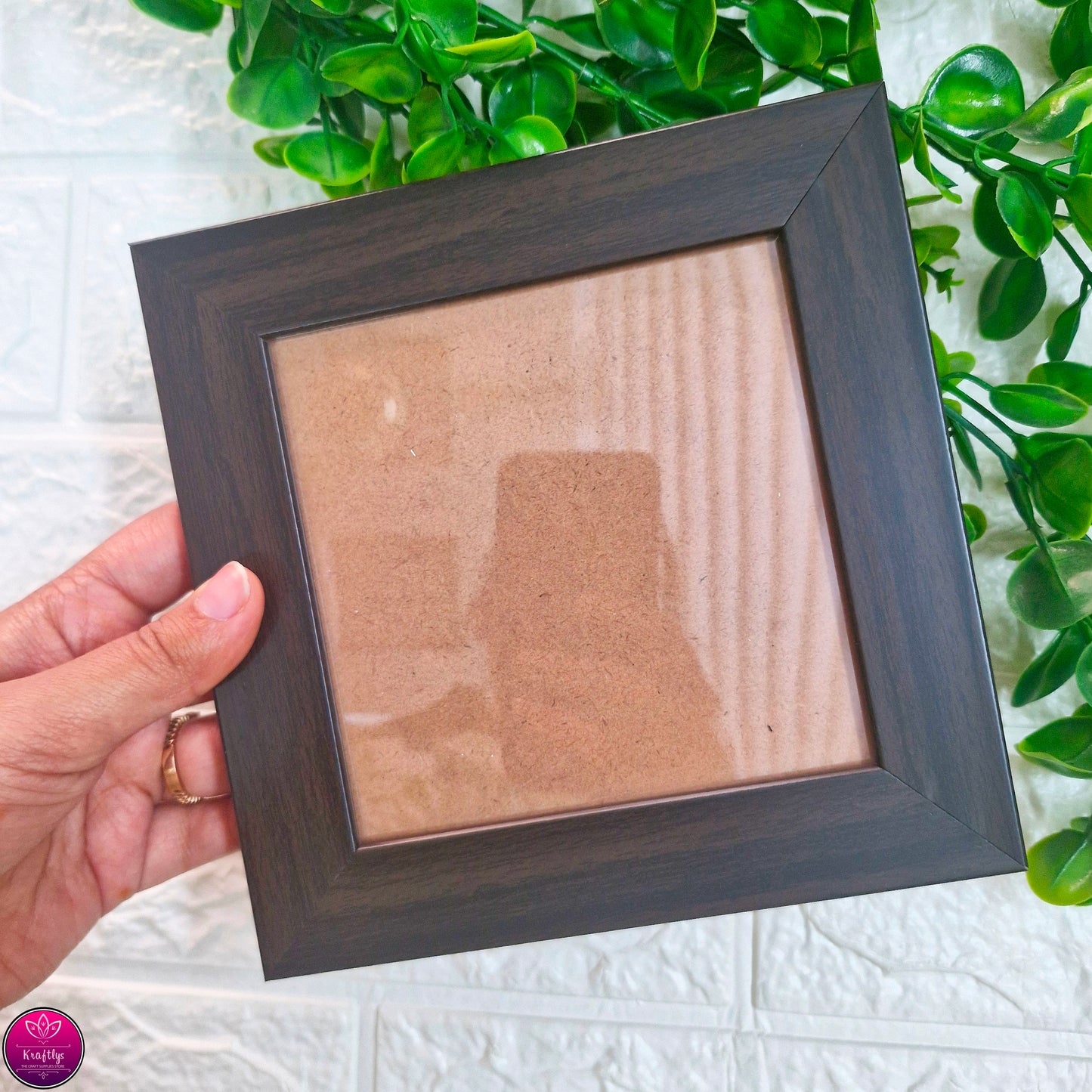 SQUARE WOODEN FRAME | BLANK WHITE FRAME