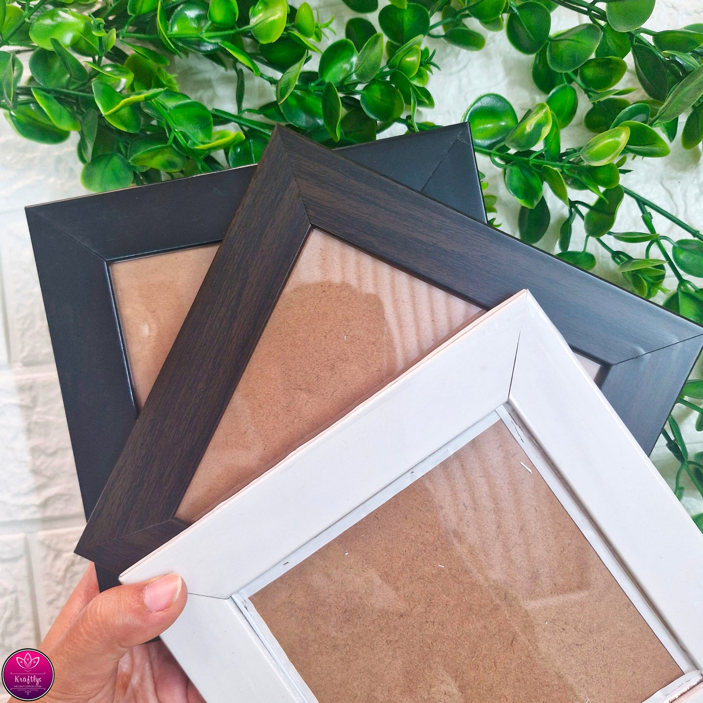 SQUARE WOODEN FRAME | BLANK WHITE FRAME