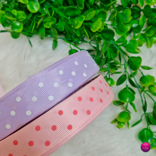 DOTTED RIBBON | 1 INCH GROSGRAIN RIBBON | GIFT WRAPPING