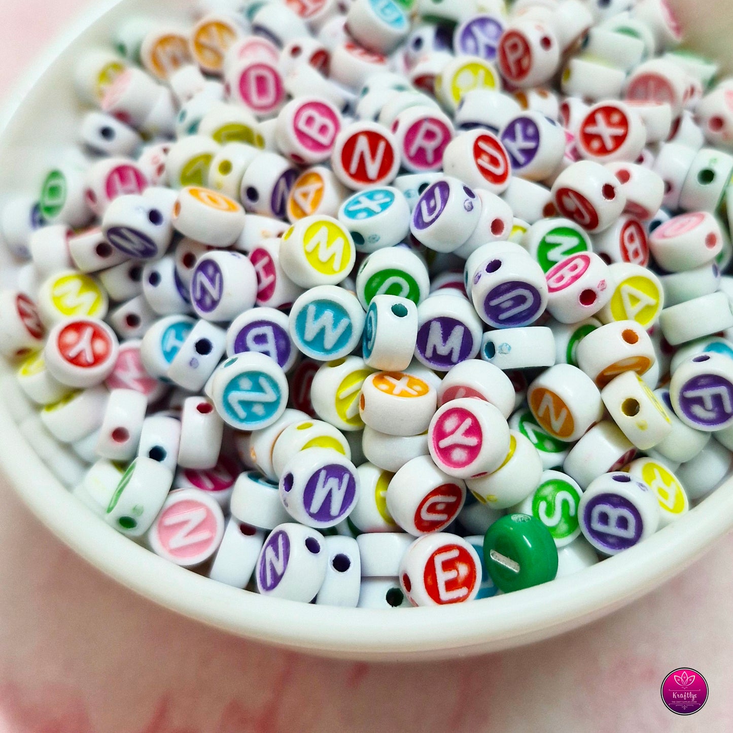 BEADS | ALPHABETS FLAT CIRCLE