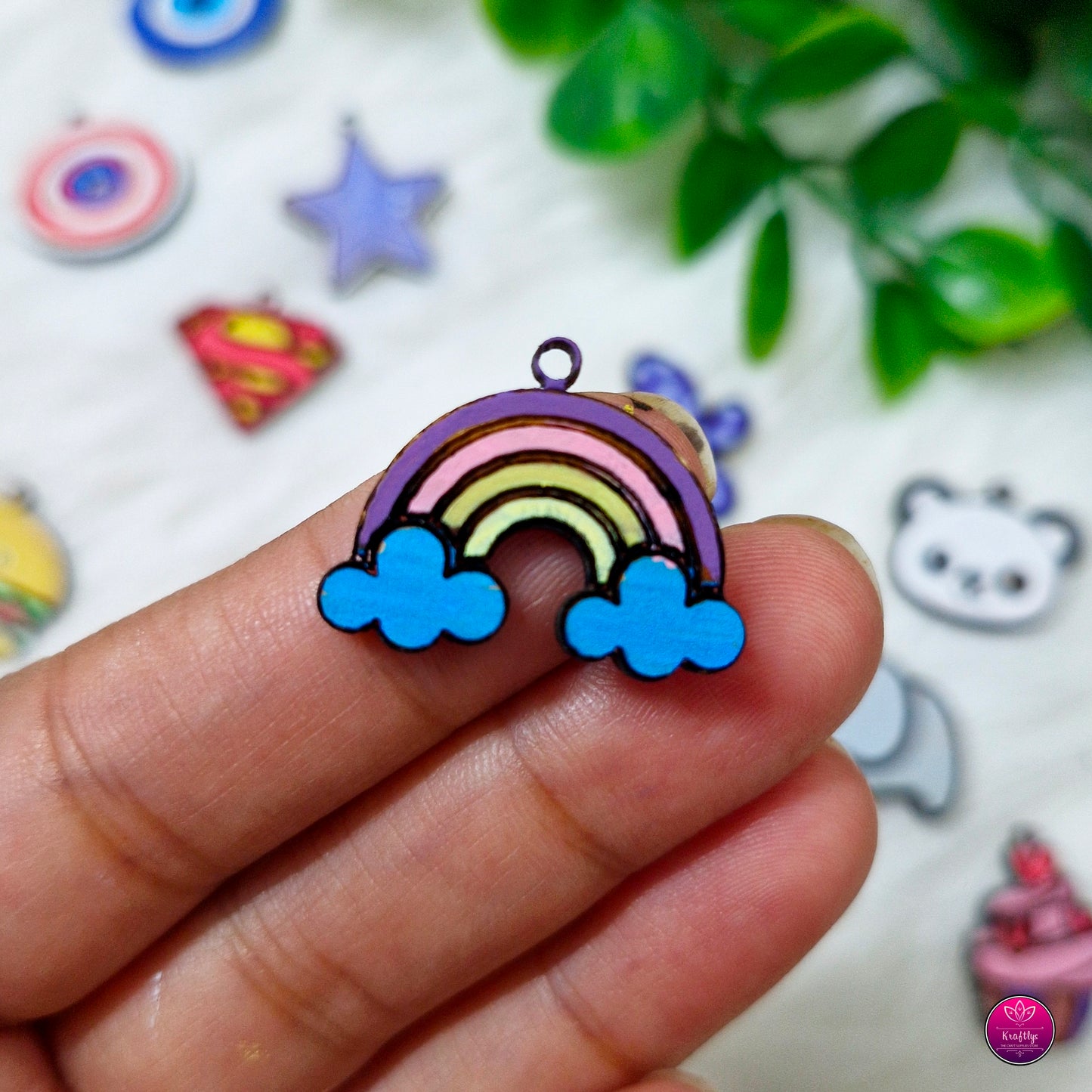 CUTE RAKHI WOODEN CHARMS | HANDPAINTED RAKSHABANDHAN CHARMS