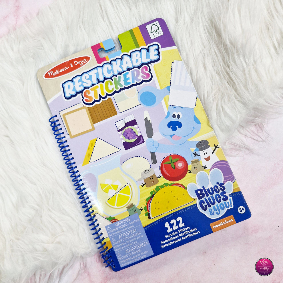 Blue’s Clues Restickable Sticker Book – 122 Reusable Stickers Fun ...