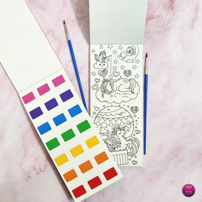 DIY WATERCOLOR THEME PAINTING BOOK - MAGICAL UNICORNS