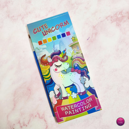 DIY WATERCOLOR THEME PAINTING BOOK - MAGICAL UNICORNS