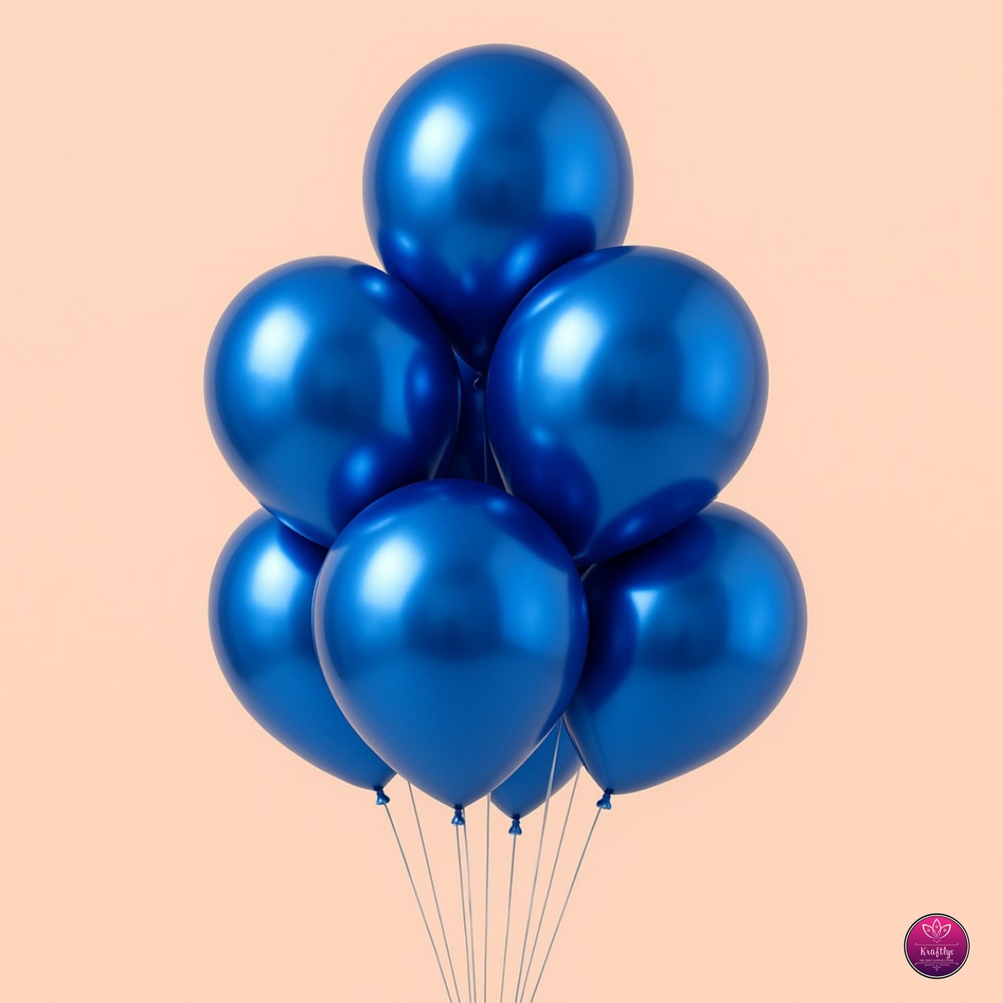 Metallic Chrome Helium Balloons – Shiny Party Decor | Pack of 50 Pcs