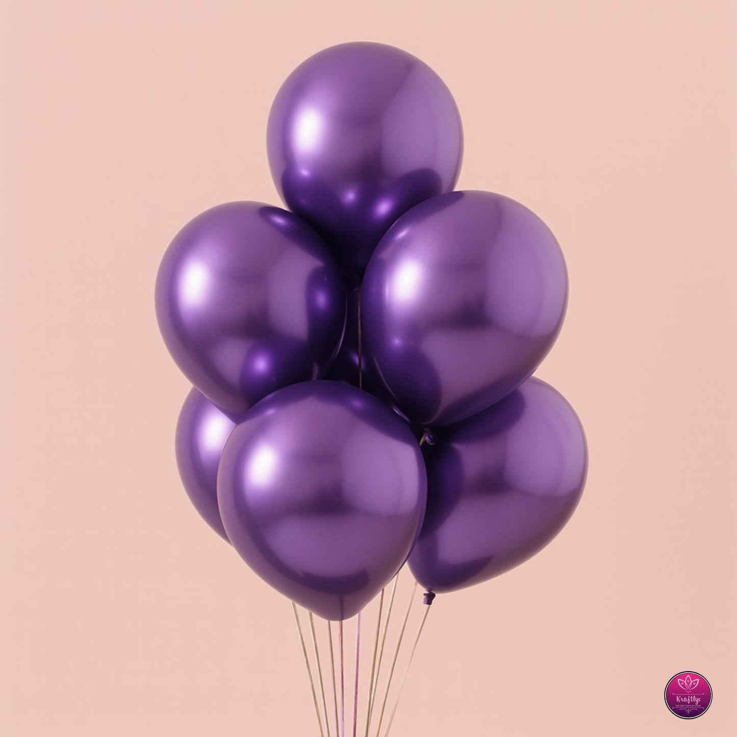 Metallic Chrome Helium Balloons – Shiny Party Decor | Pack of 50 Pcs