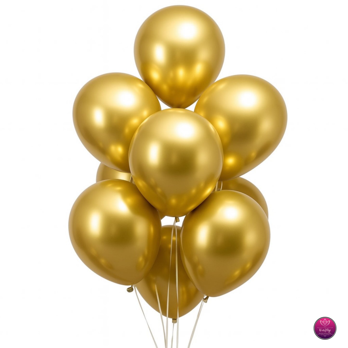 Metallic Chrome Helium Balloons – Shiny Party Decor | Pack of 50 Pcs
