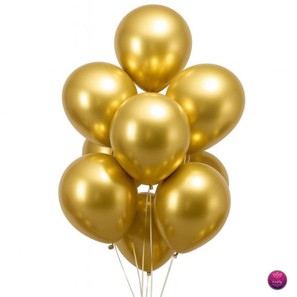 Metallic Chrome Helium Balloons – Shiny Party Decor | Pack of 50 Pcs