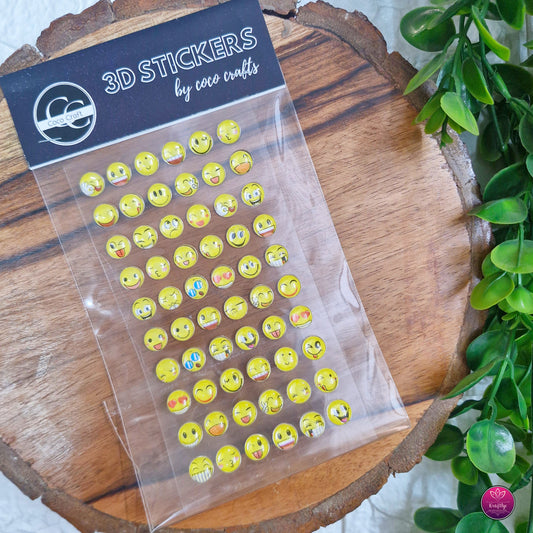 3D SMILEY STICKER - SMALL - CUTE PINTERESTY EMOTICON SMILEYS