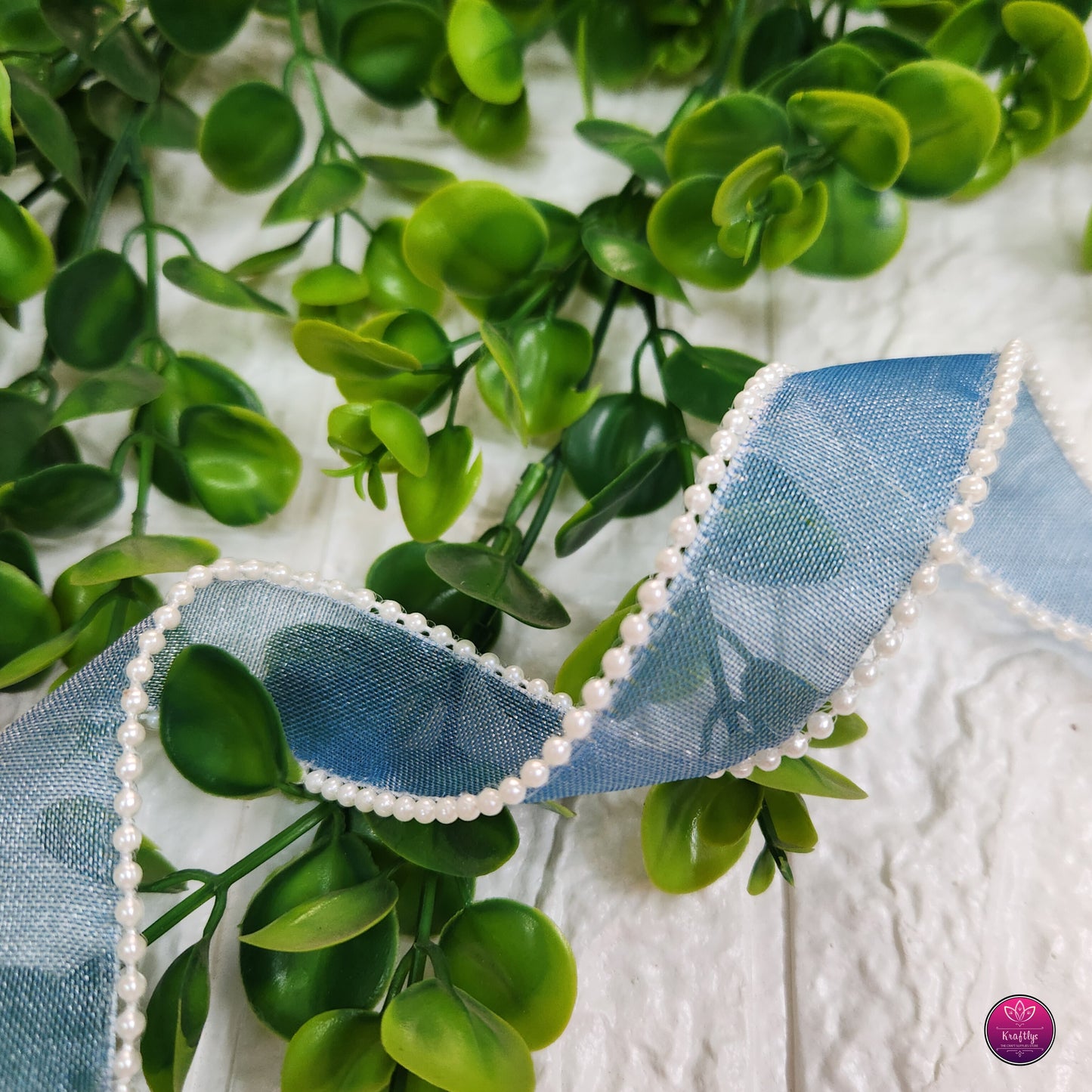 1 Inch Elegant Pearl Organza Ribbon - Decorative Ribbon for Gift Wrapping, Crafts & Events