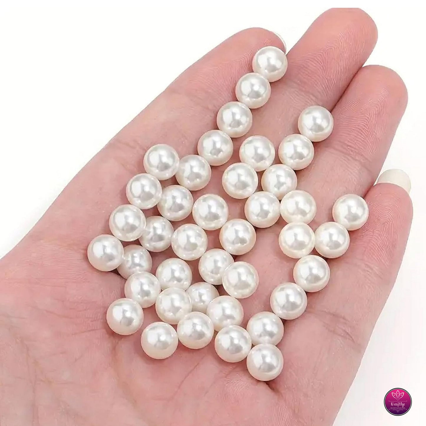 White Moti Pearls Diwali Decoration- Pearl Beads for Jewellery and Crafts