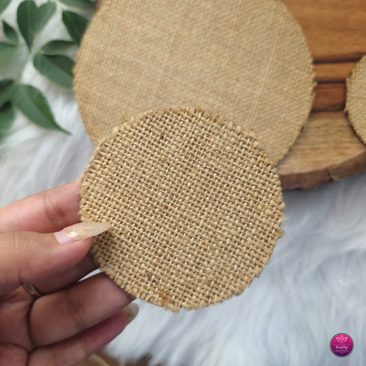 Round Jute MDF Base Plate - DIY Jewellery and Crafts