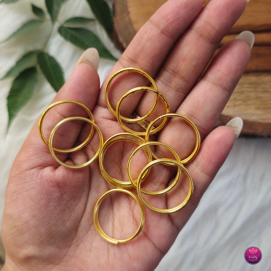 20mm Golden Metal Rings Hoop 10 pcs - DIY Jewellery and Crafts