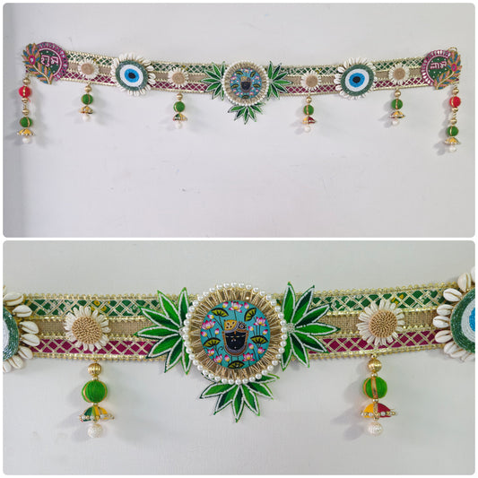 Ethnic Evil Eye Handmade Decorative Bandhanwar for Diwali – Door Hanging Toran for Festive Home Décor