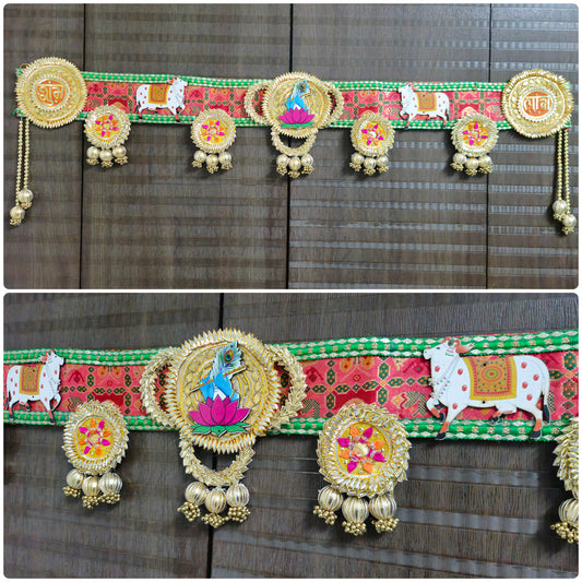 Ethnic Patch Work Handmade Decorative Bandhanwar for Diwali – Door Hanging Toran for Festive Home Décor