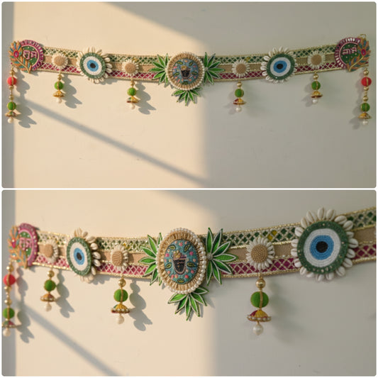 Ethnic Evil Eye Handmade Decorative Bandhanwar for Diwali – Door Hanging Toran for Festive Home Décor