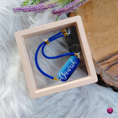 Personalized Acrylic Name Rakhi Premium Bracelet- Custom Name Brother Rakhi