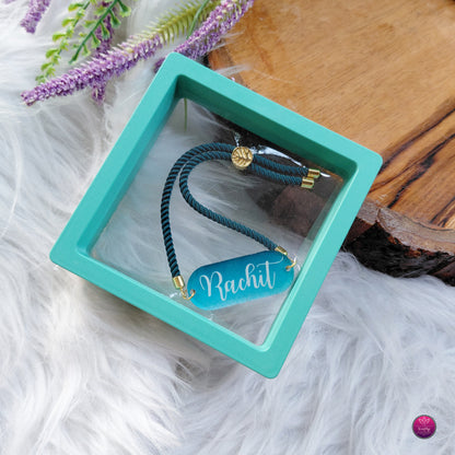Personalized Acrylic Name Rakhi Premium Bracelet- Custom Name Brother Rakhi