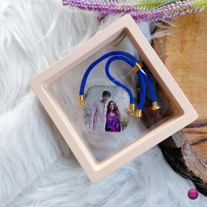 Personalized Acrylic Photo Rakhi Premium Bracelet- Custom Picture Brother Rakhi