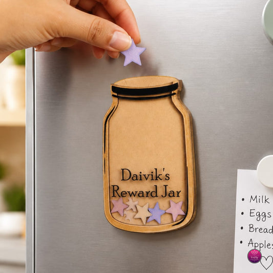 Personalized Reward Jar Fridge Magnet for Kids