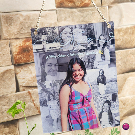 Personalized Acrylic Photo Collage Hanging Plaque | Custom Memory Board Gift