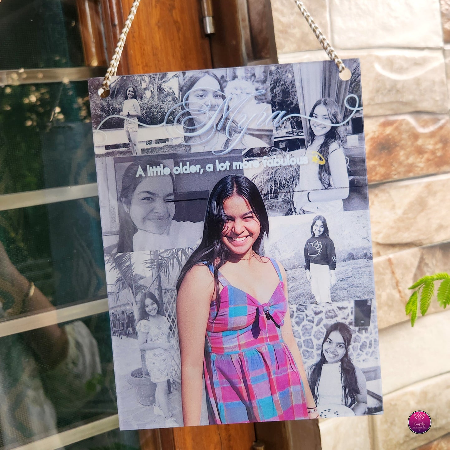 Personalized Acrylic Photo Collage Hanging Plaque | Custom Memory Board Gift