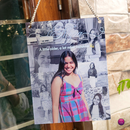 Personalized Acrylic Photo Collage Hanging Plaque | Custom Memory Board Gift