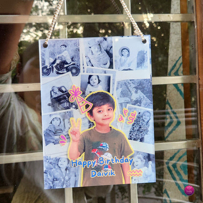 Personalized Acrylic Photo Collage Hanging Plaque | Custom Memory Board Gift