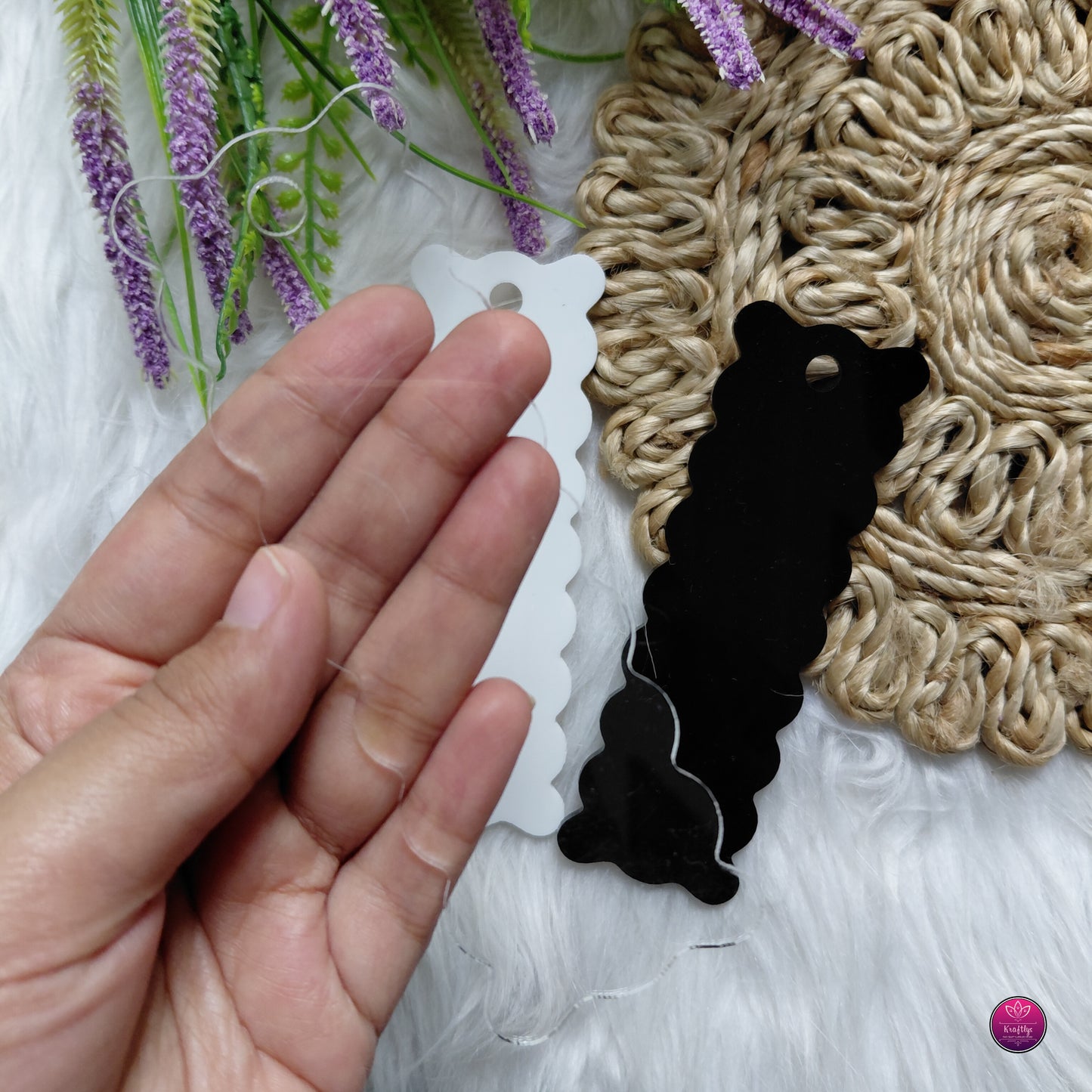 Acrylic Bookmark Blanks - Premium DIY Transparent, Black & White Bookmarks