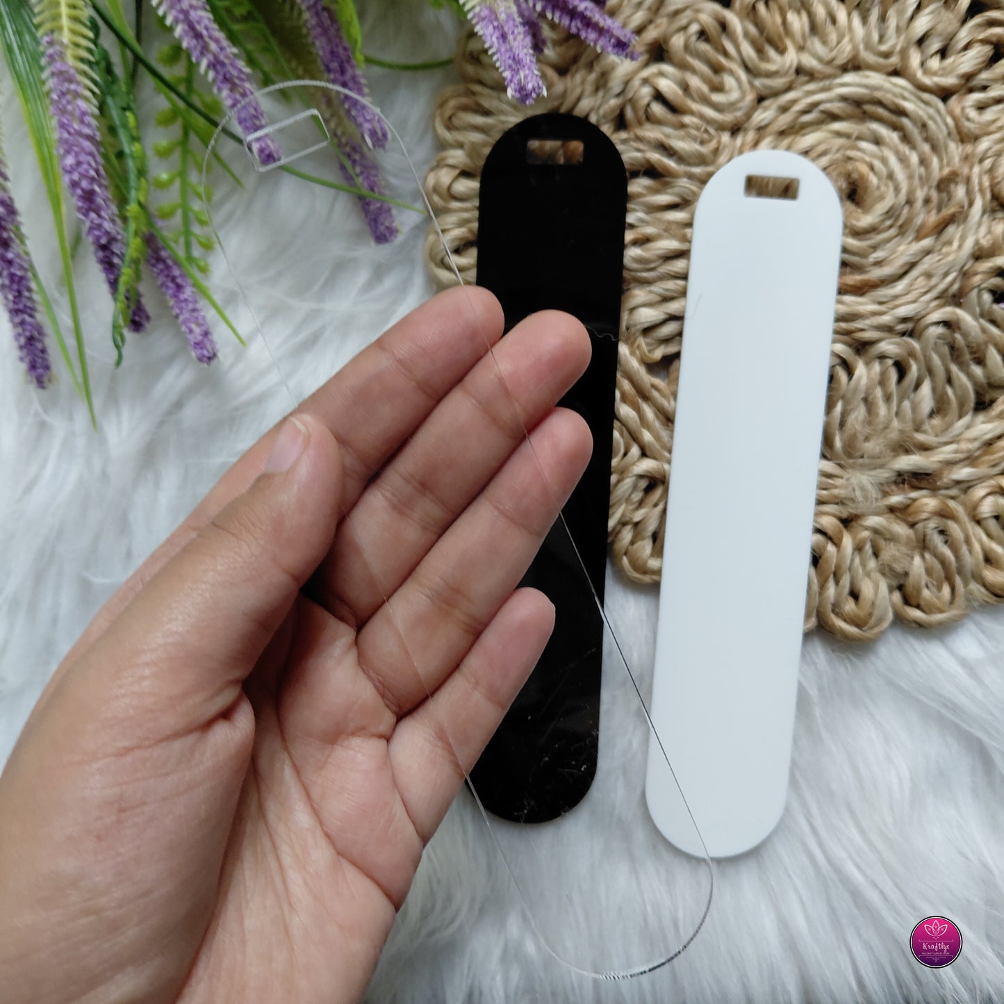 Acrylic Bookmark Blanks - Premium DIY Transparent, Black & White Bookmarks
