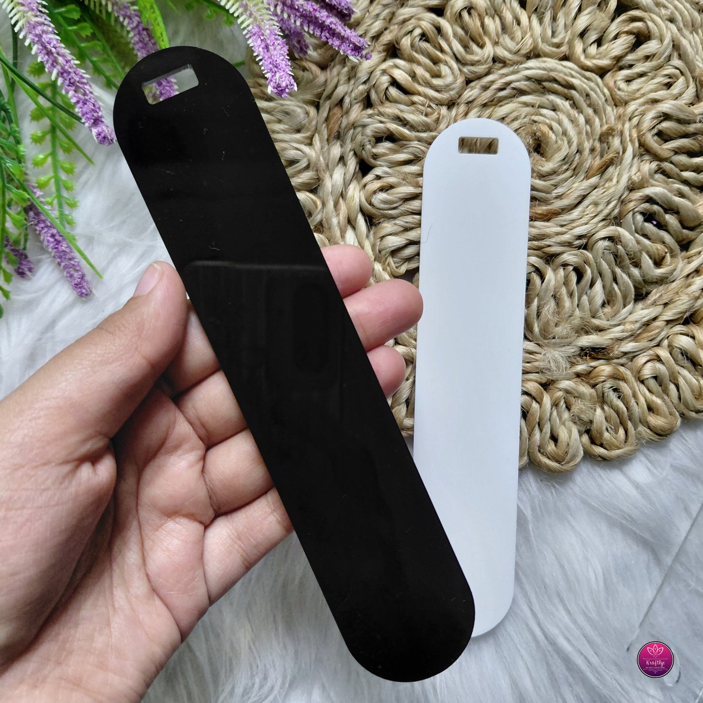 Acrylic Bookmark Blanks - Premium DIY Transparent, Black & White Bookmarks