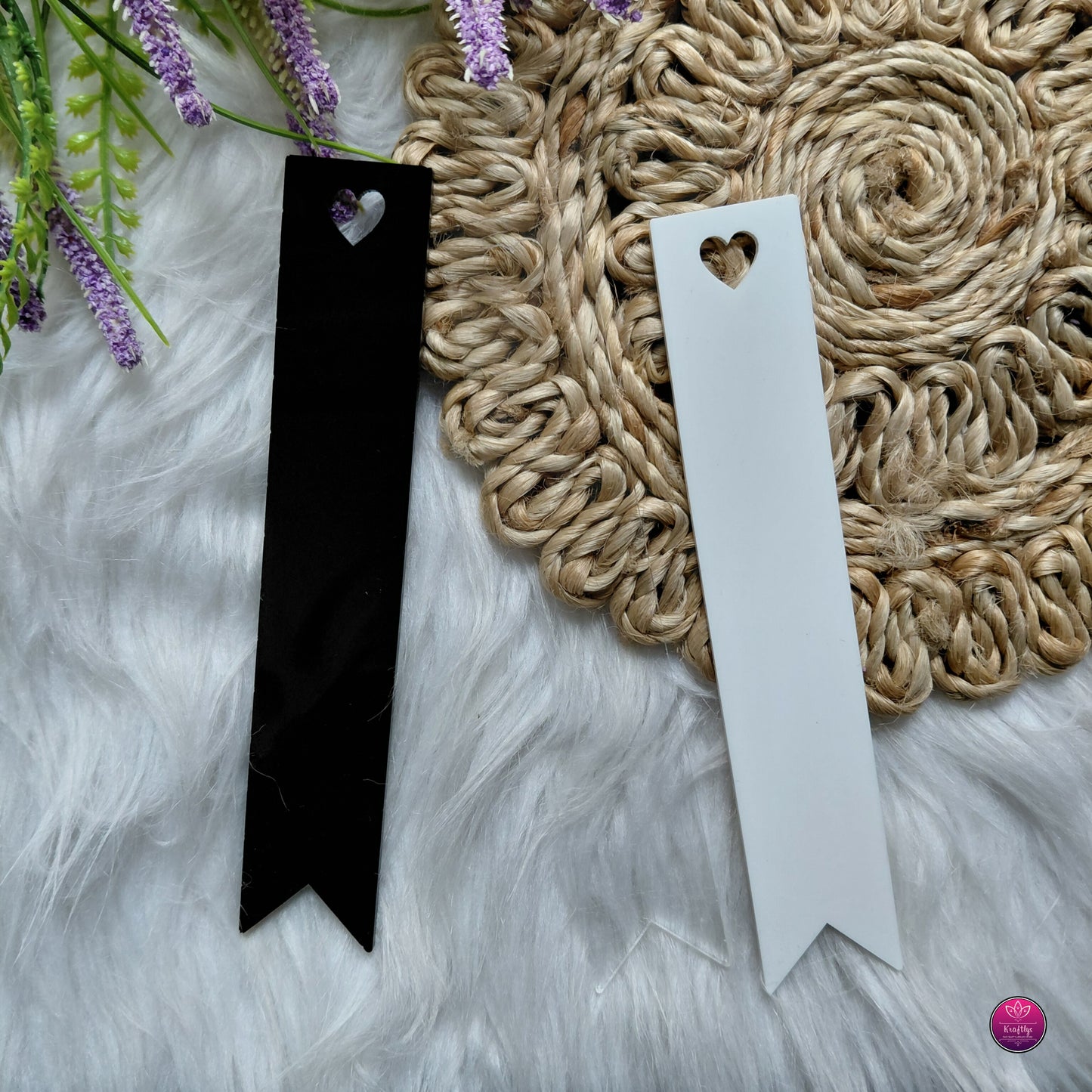 Acrylic Bookmark Blanks - Premium DIY Transparent, Black & White Bookmarks