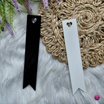 Acrylic Bookmark Blanks - Premium DIY Transparent, Black & White Bookmarks