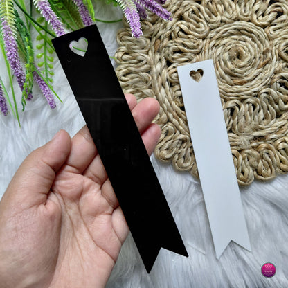 Acrylic Bookmark Blanks - Premium DIY Transparent, Black & White Bookmarks