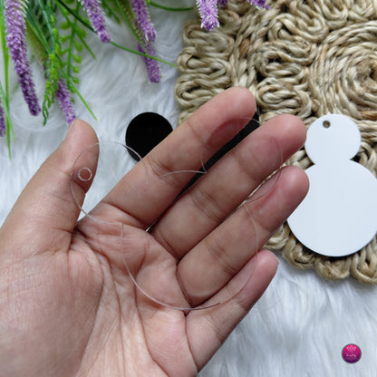 Acrylic Keychain Blanks - Premium DIY Transparent, Black & White Keychain