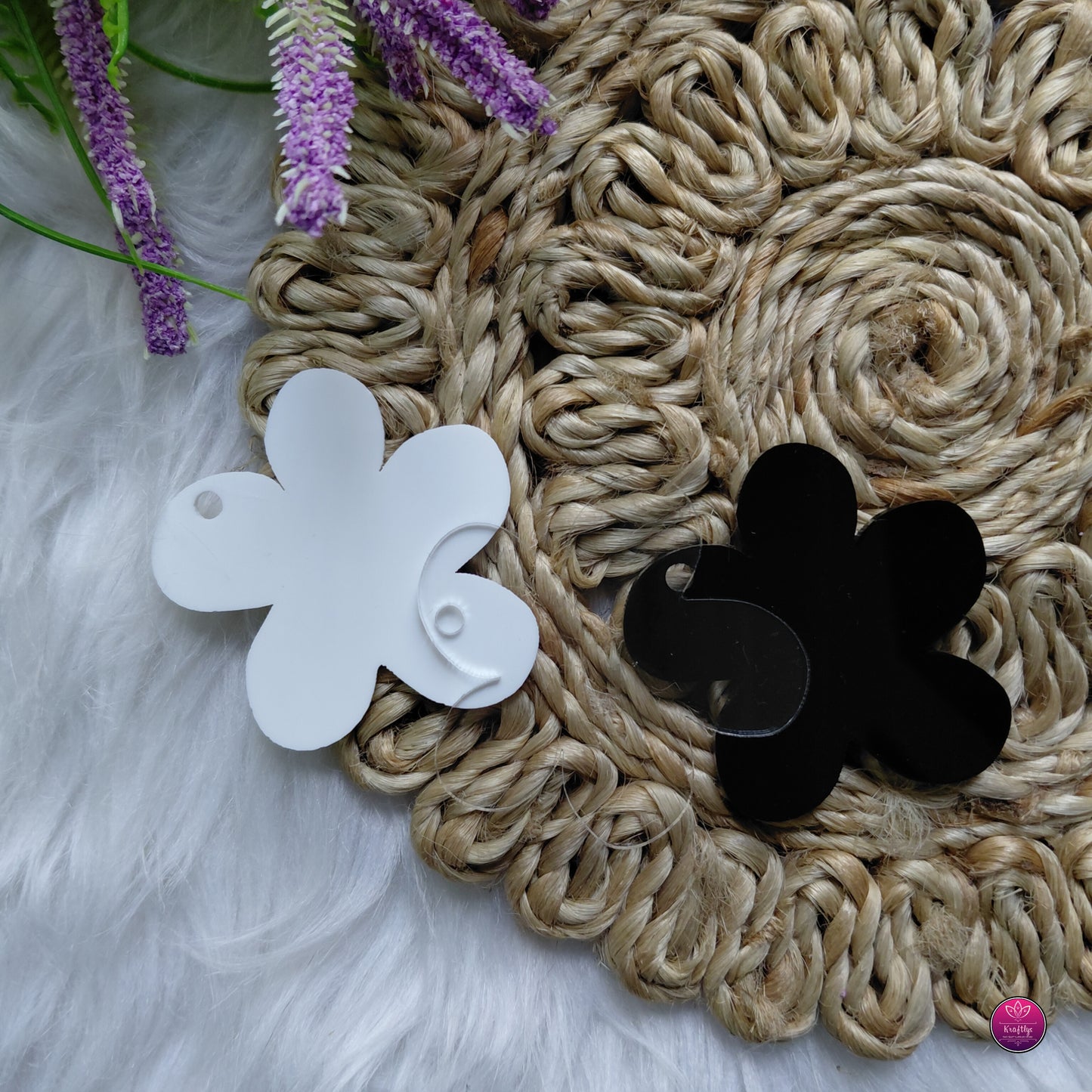 Acrylic Keychain Blanks - Premium DIY Transparent, Black & White Keychain