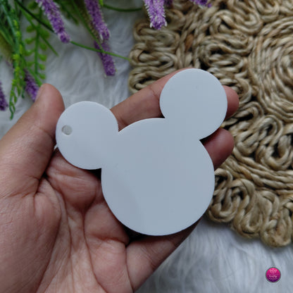 Acrylic Keychain Blanks - Premium DIY Transparent, Black & White Keychain