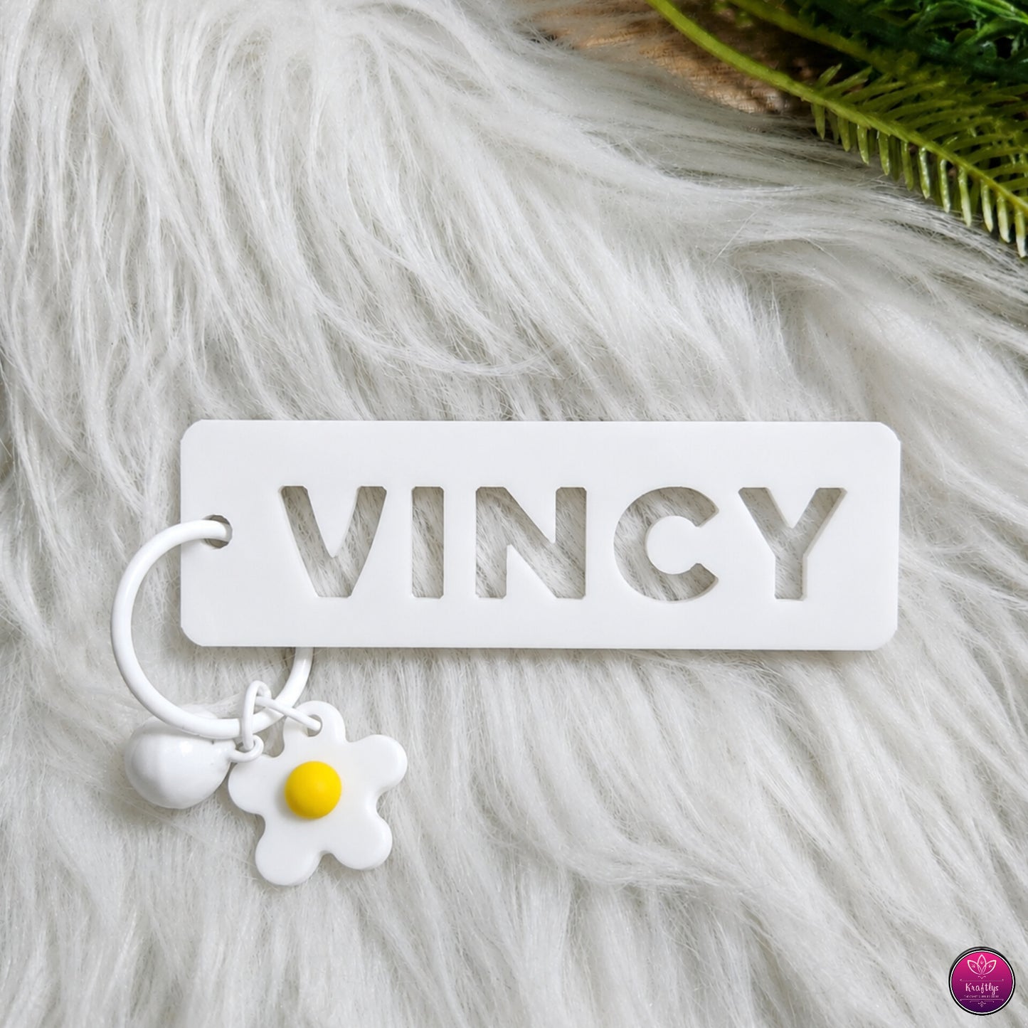 Personalized Name Bag Charms for Kids - Rectangle