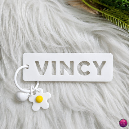 Personalized Name Bag Charms for Kids - Rectangle